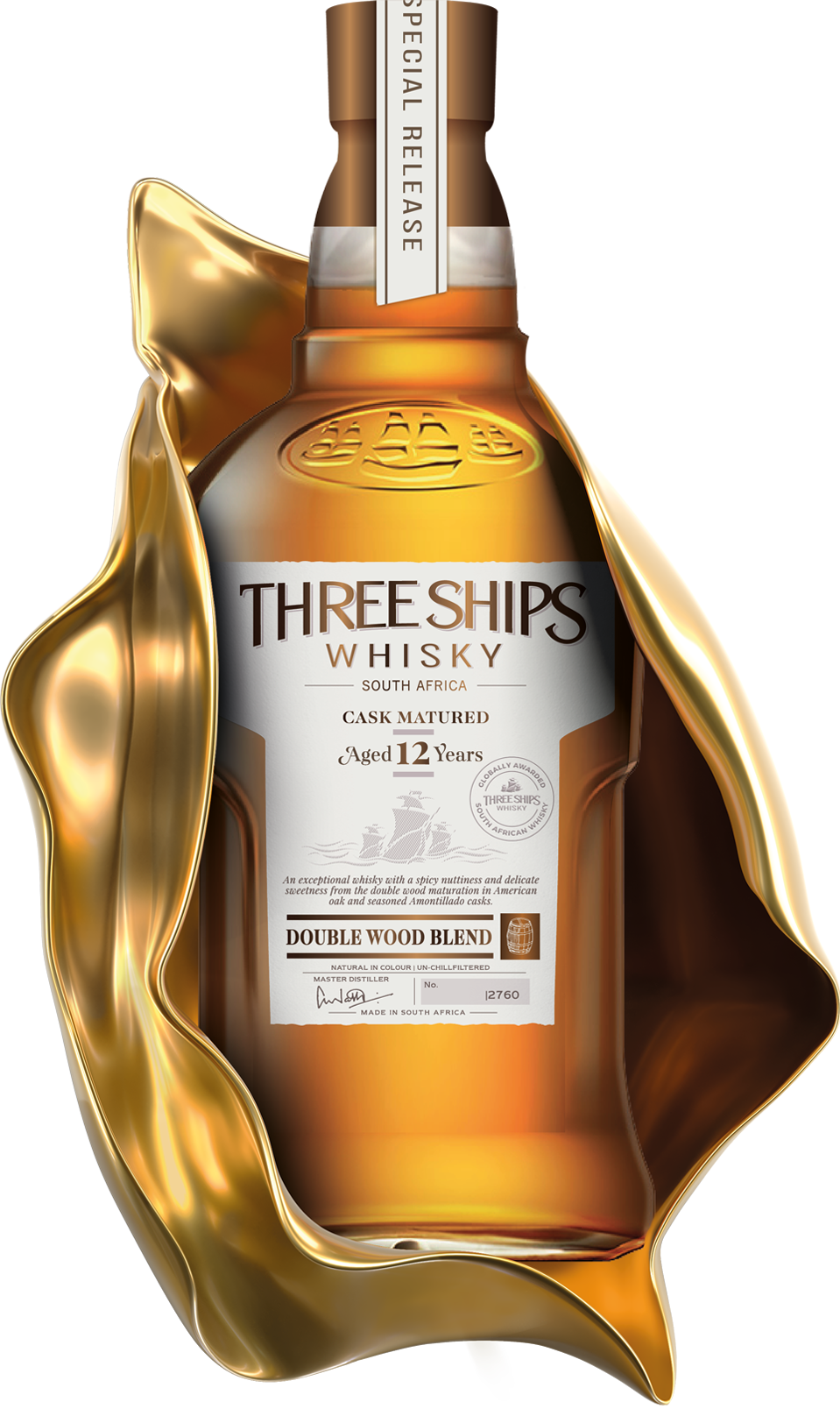Three Ships Whisky Range 12 Year Double Wood Blend - Three Ships